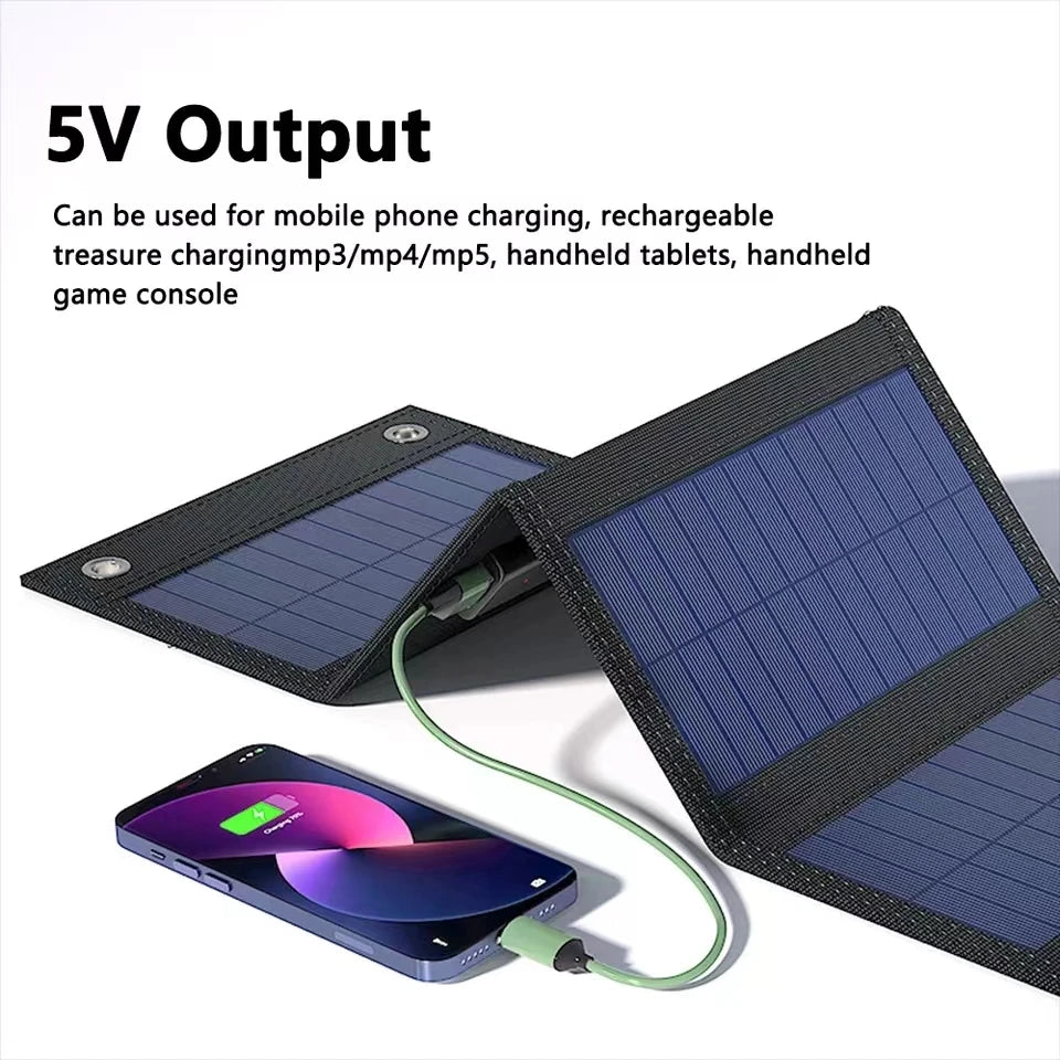 Foldable Solar Panel Phone Charger