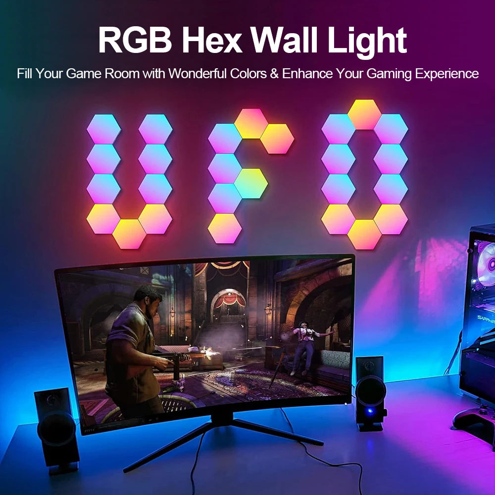 Color Changing Hexagon Wall Lights