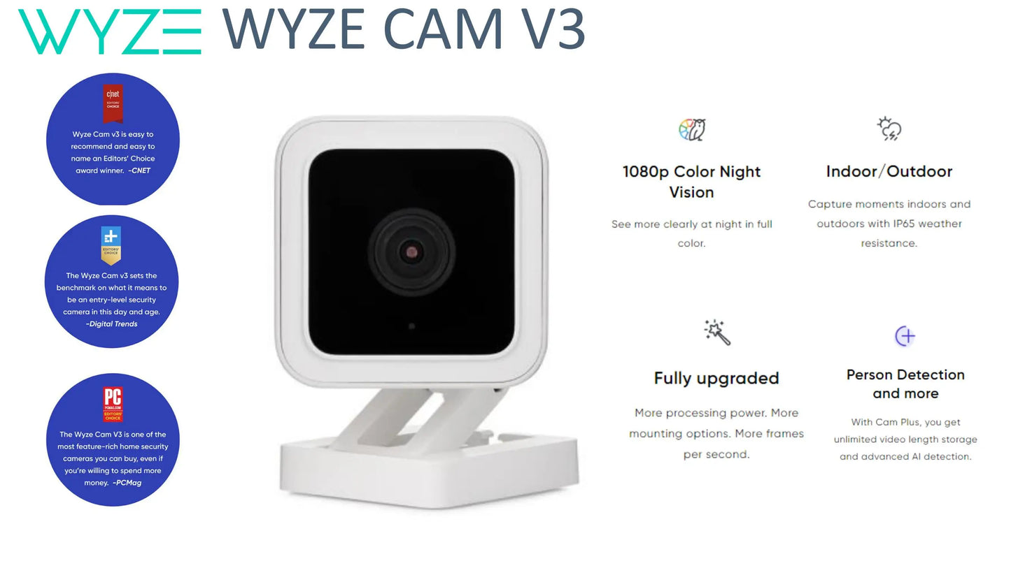 WYZE Pet Camera v3 with Color Night Vision