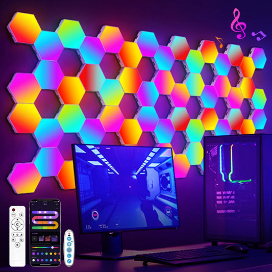 Color Changing Hexagon Wall Lights